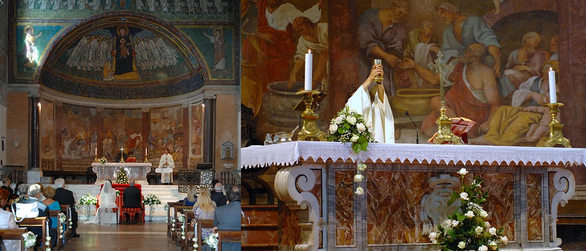 matrimonio roma chiesa santa maria domnica navicella